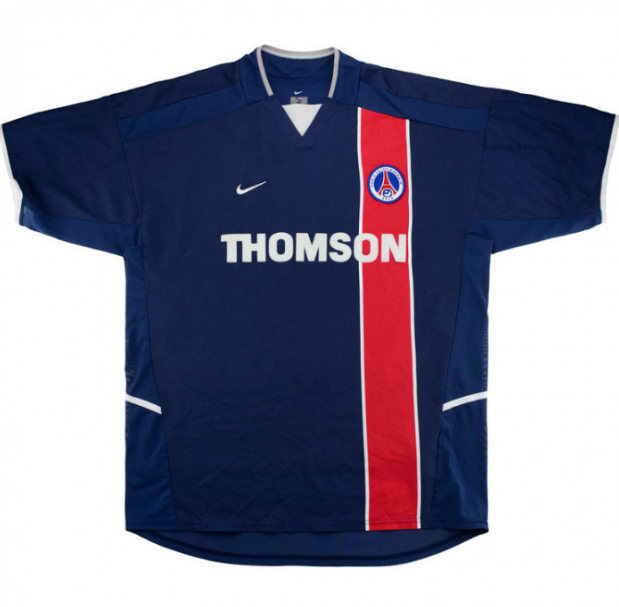 2002-03 PSG Retro Home Kit Soccer Jersey